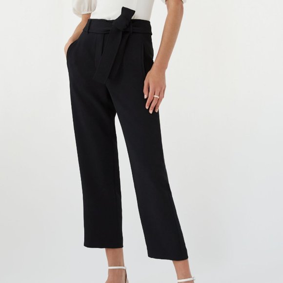 Aritzia Wilfred Tie Front Pants Size 0 Black - Picture 1 of 5